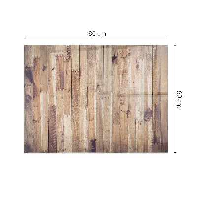 Rectangular glass hearth for wood stove Wooden pattern in a geometric arrangement