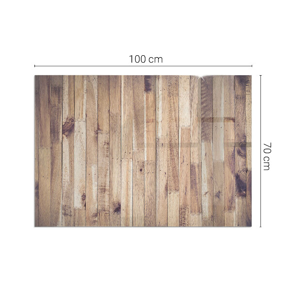 Rectangular glass hearth for wood stove Wooden pattern in a geometric arrangement