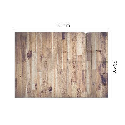 Rectangular glass hearth for wood stove Wooden pattern in a geometric arrangement