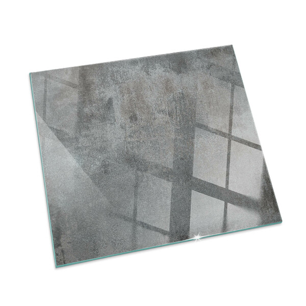 Rectangular glass hearth Raw structure pattern
