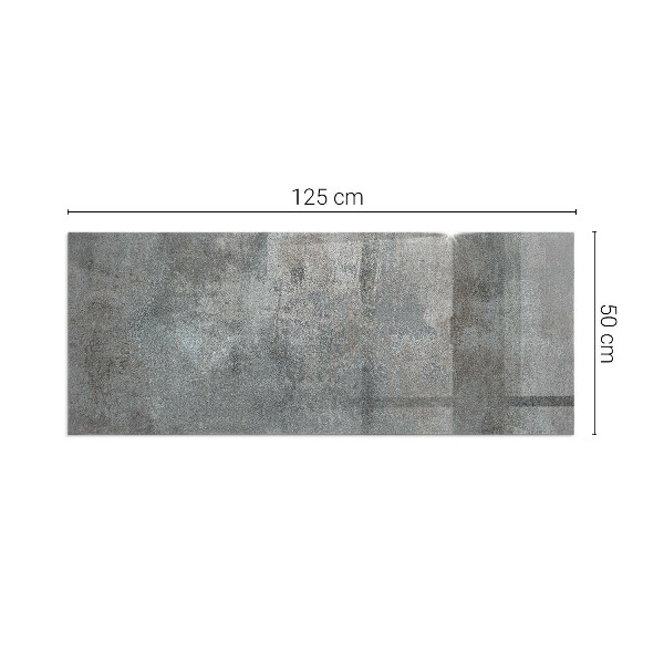 Rectangular glass hearth Raw structure pattern