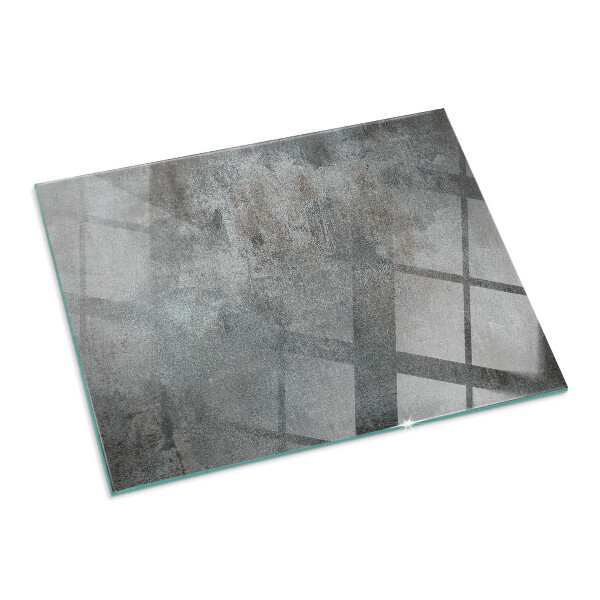 Rectangular glass hearth Raw structure pattern