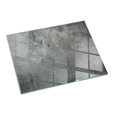 Rectangular glass hearth Raw structure pattern