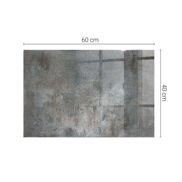 Rectangular glass hearth Raw structure pattern