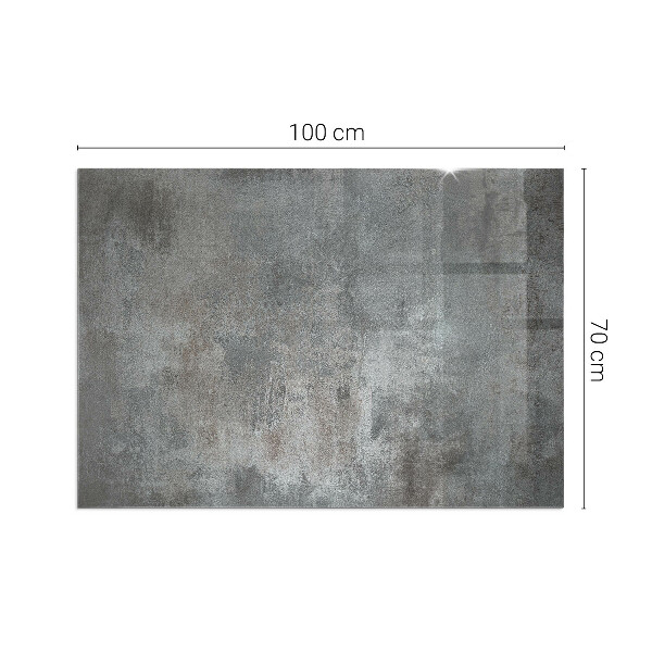 Rectangular glass hearth Raw structure pattern