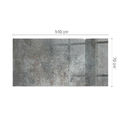 Rectangular glass hearth Raw structure pattern
