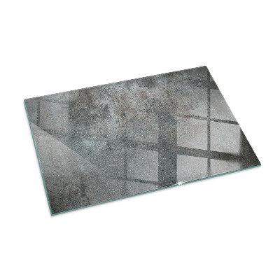 Rectangular glass hearth Raw structure pattern