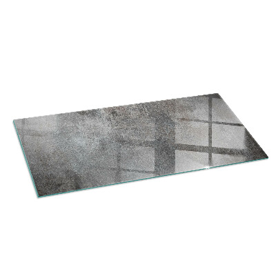 Rectangular glass hearth Raw structure pattern