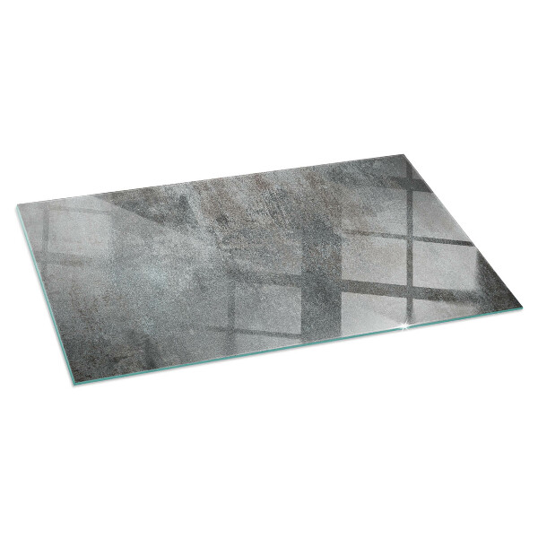 Rectangular glass hearth Raw structure pattern