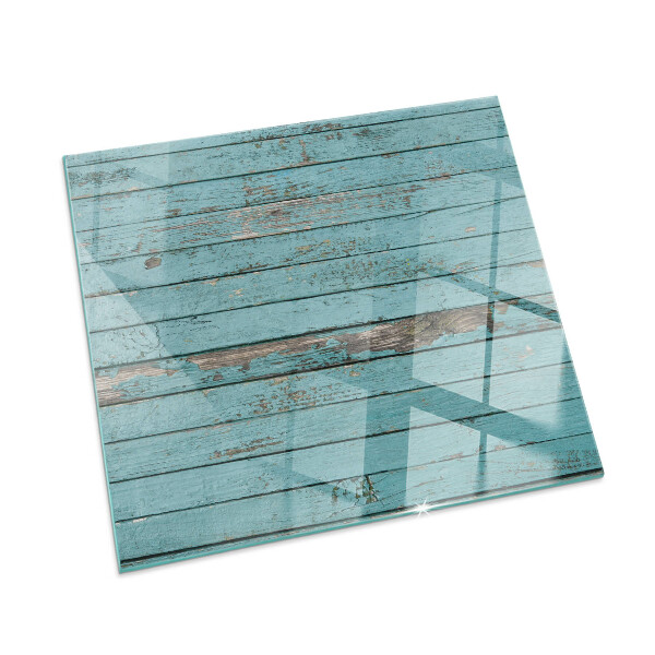 Rectangular glass hearth for wood stove Rustic boards in a natural style