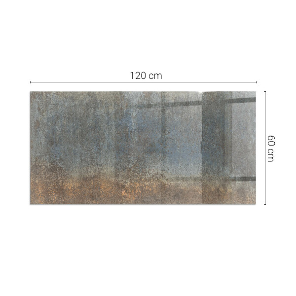 Rectangular glass hearth Abstract pattern with varied textures