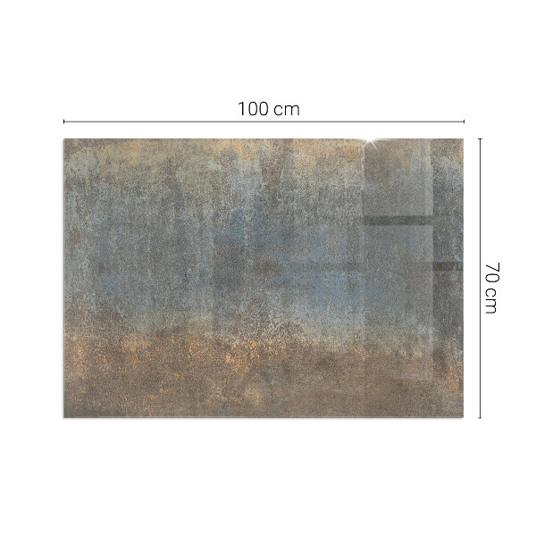 Rectangular glass hearth Abstract pattern with varied textures