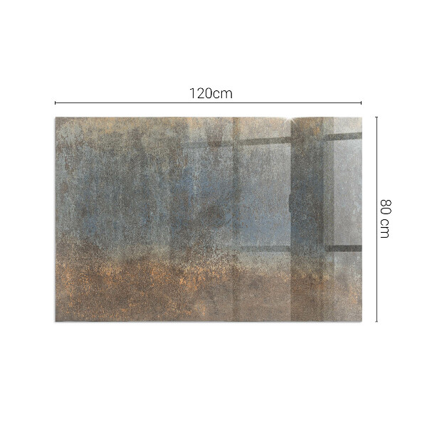 Rectangular glass hearth Abstract pattern with varied textures