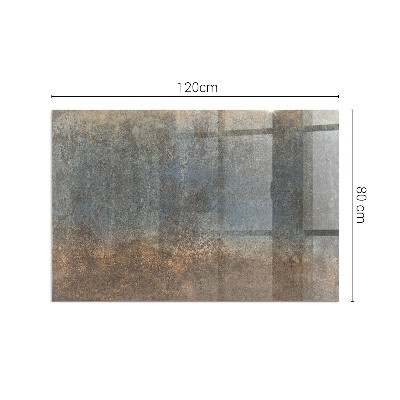 Rectangular glass hearth Abstract pattern with varied textures