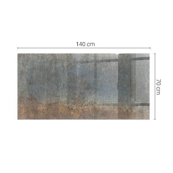 Rectangular glass hearth Abstract pattern with varied textures