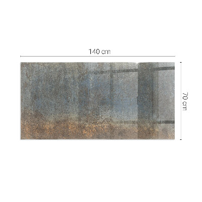 Rectangular glass hearth Abstract pattern with varied textures