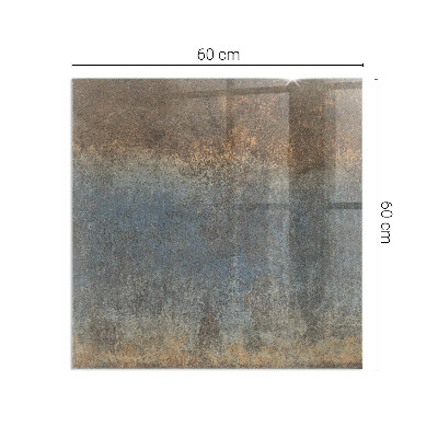 Rectangular glass hearth Abstract pattern with varied textures