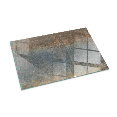 Rectangular glass hearth Abstract pattern with varied textures