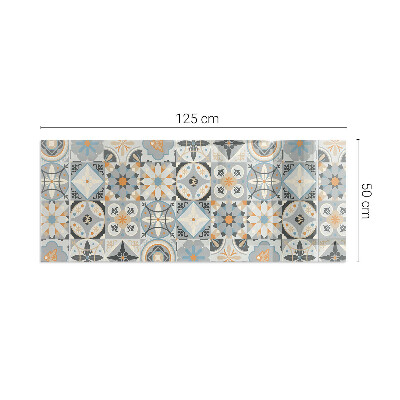 Rectangular tempered glass hearth Mosaic patterns in tiled shapes