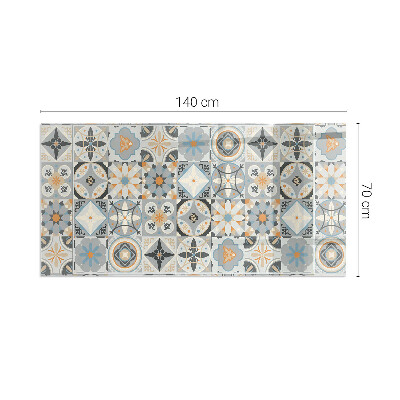 Rectangular tempered glass hearth Mosaic patterns in tiled shapes