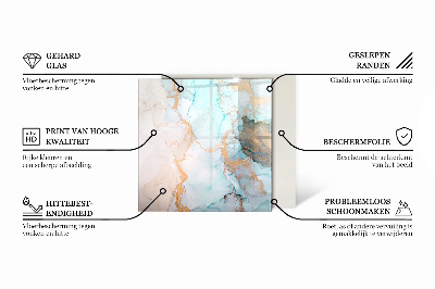 Rectangular tempered glass hearth Mosaic patterns in tiled shapes