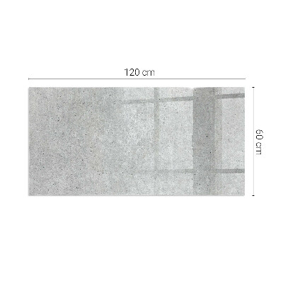 Rectangular glass hearth Concrete texture in a raw style
