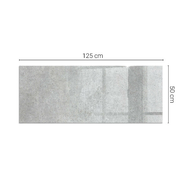 Rectangular glass hearth Concrete texture in a raw style