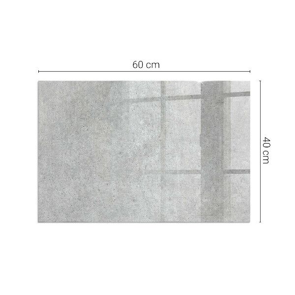 Rectangular glass hearth Concrete texture in a raw style