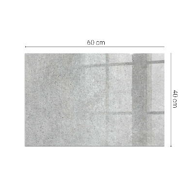 Rectangular glass hearth Concrete texture in a raw style