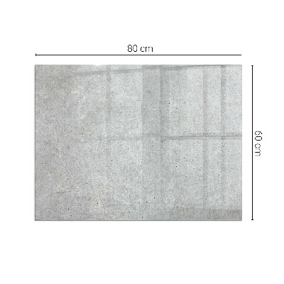 Rectangular glass hearth Concrete texture in a raw style