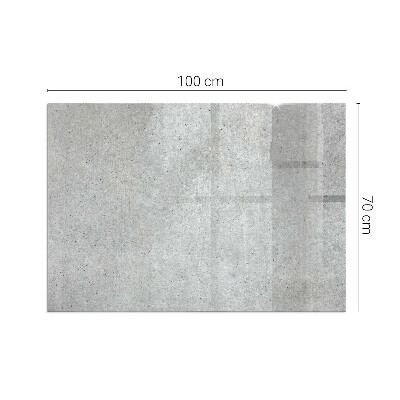 Rectangular glass hearth Concrete texture in a raw style