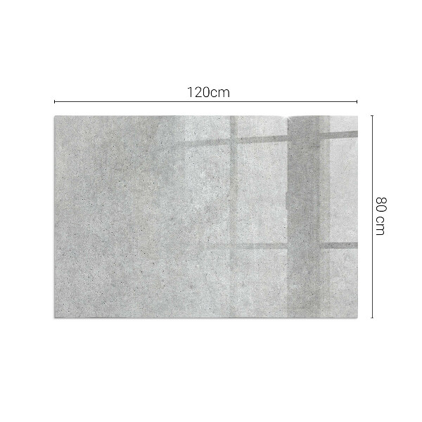 Rectangular glass hearth Concrete texture in a raw style