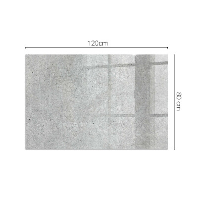 Rectangular glass hearth Concrete texture in a raw style