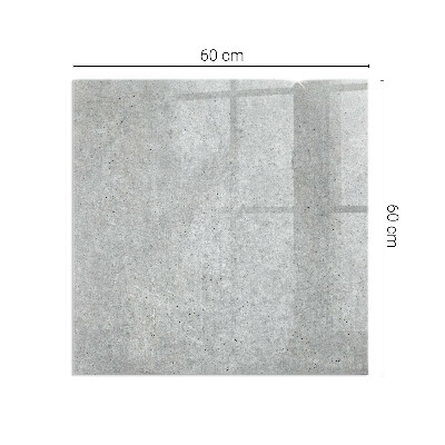 Rectangular glass hearth Concrete texture in a raw style