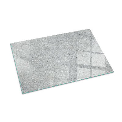 Rectangular glass hearth Concrete texture in a raw style