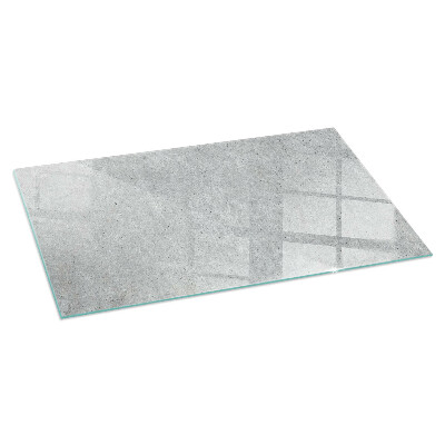 Rectangular glass hearth Concrete texture in a raw style