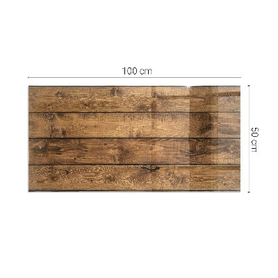 Rectangular tempered glass hearth Natural wood grain
