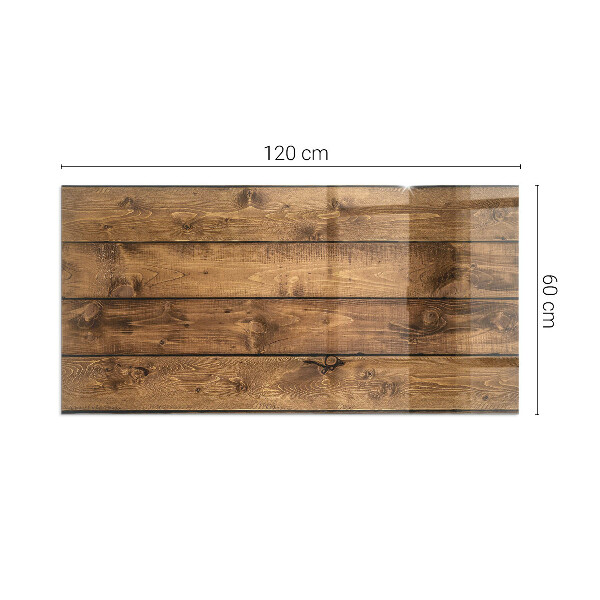 Rectangular tempered glass hearth Natural wood grain