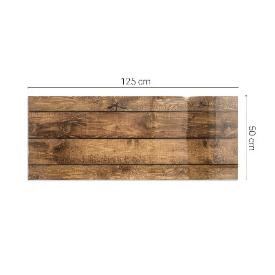 Rectangular tempered glass hearth Natural wood grain