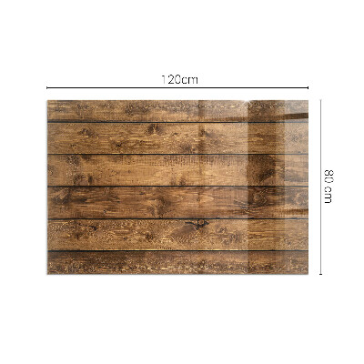 Rectangular tempered glass hearth Natural wood grain