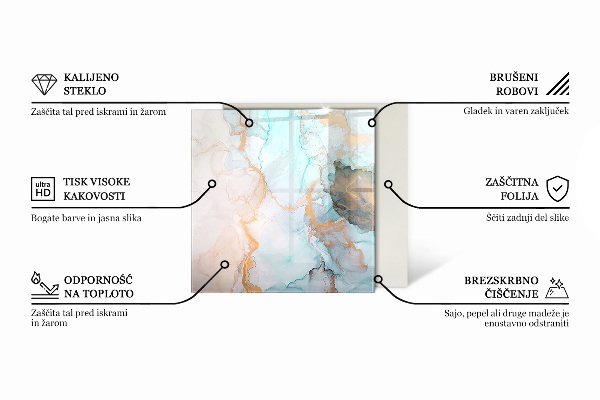 Rectangular glass hearth Board colors in different tones
