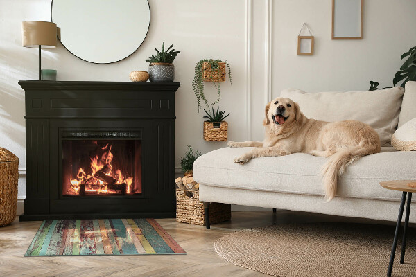 Rectangular glass hearth Board colors in different tones