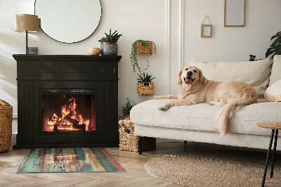 Rectangular glass hearth Board colors in different tones