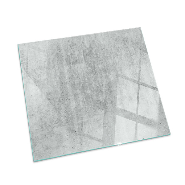 Rectangular tempered glass hearth Raw concrete structure