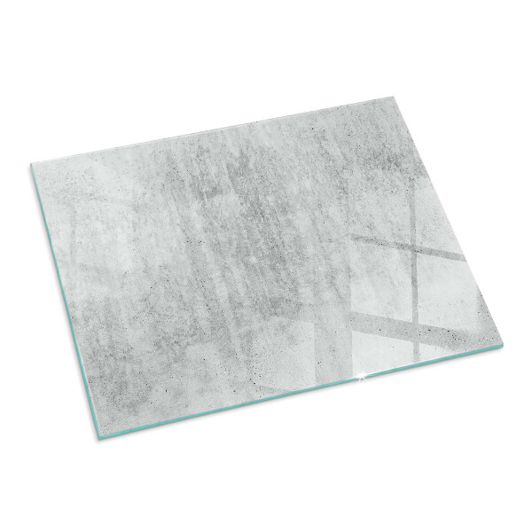 Rectangular tempered glass hearth Raw concrete structure