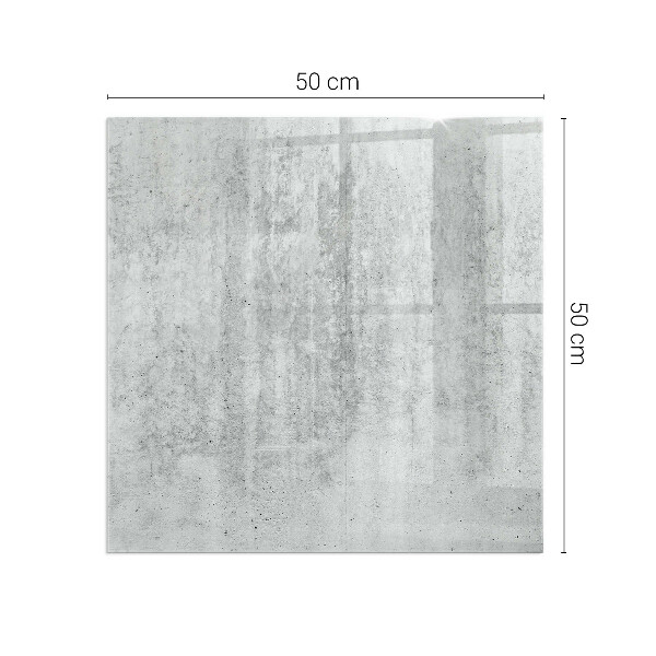 Rectangular tempered glass hearth Raw concrete structure