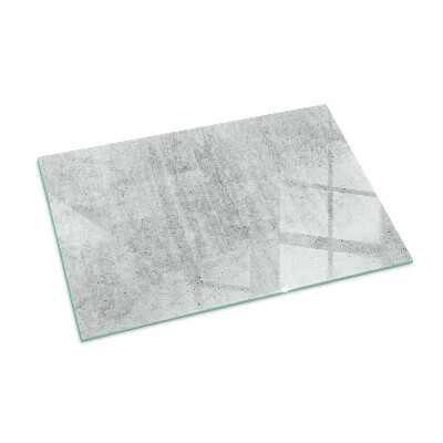 Rectangular tempered glass hearth Raw concrete structure