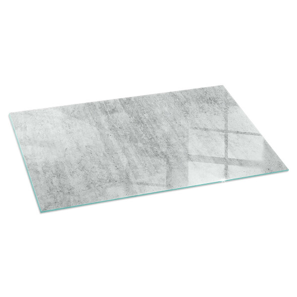 Rectangular tempered glass hearth Raw concrete structure