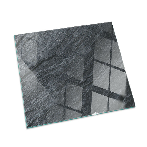 Rectangular tempered glass hearth Pattern of rocky structure