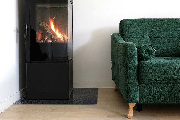 Rectangular tempered glass hearth Pattern of rocky structure